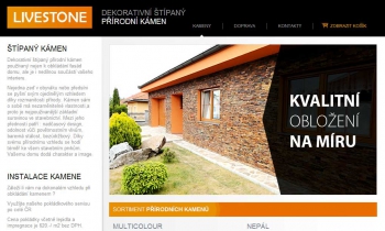 Screenshot webu Prodej štípaného kamene
