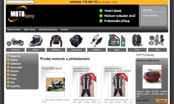 Screenshot webu Prodej matorkářského vybavení
