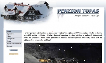 Screenshot webu Penzion TOPAS