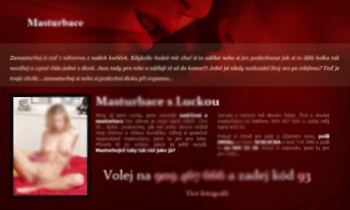 Screenshot webu Erotická stránka