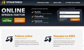 Screenshot webu Online fakturační systém