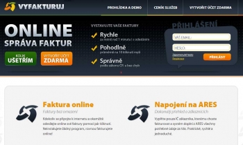 Screenshot webu Online fakturační systém