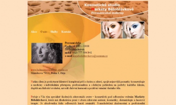Screenshot webu Kosmetické studio Belmar